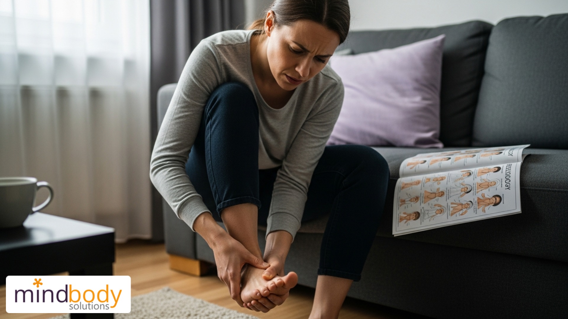 Therapist performing therapeutic foot massage on patient at Webster TX functional medicine clinic