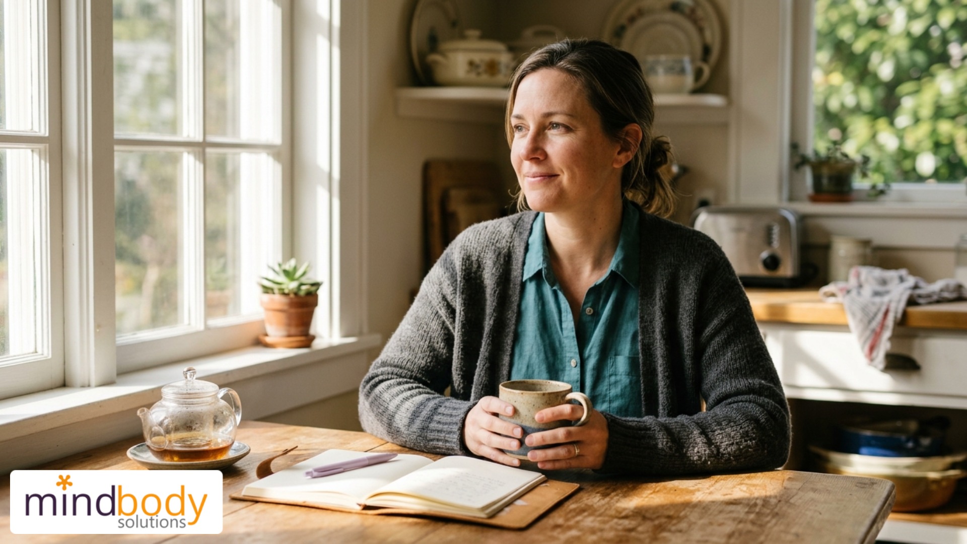 Woman measuring reduced hashimoto belly after completing the 5R gut healing protocol
